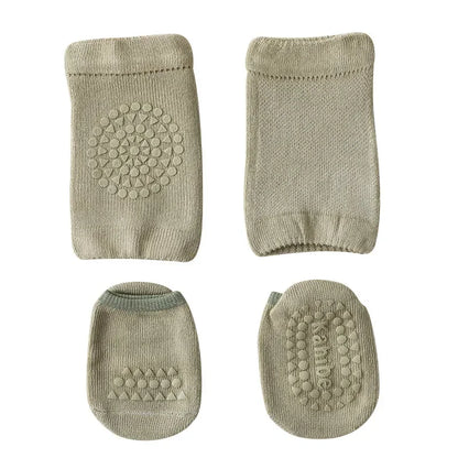 CrawlSafe Baby Knee Pads & Socks - Protect Delicate Knees & Feet While Crawling