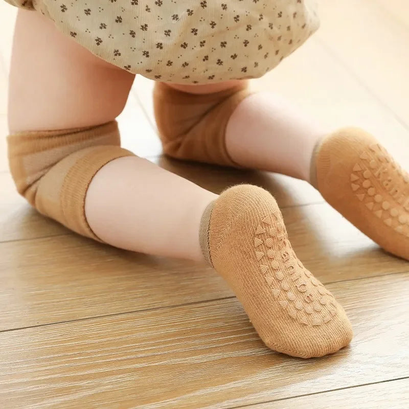 CrawlSafe Baby Knee Pads & Socks - Protect Delicate Knees & Feet While Crawling